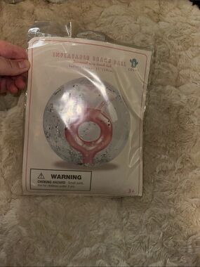 Target Clear Inflatable Beach Ball with Pink Ring